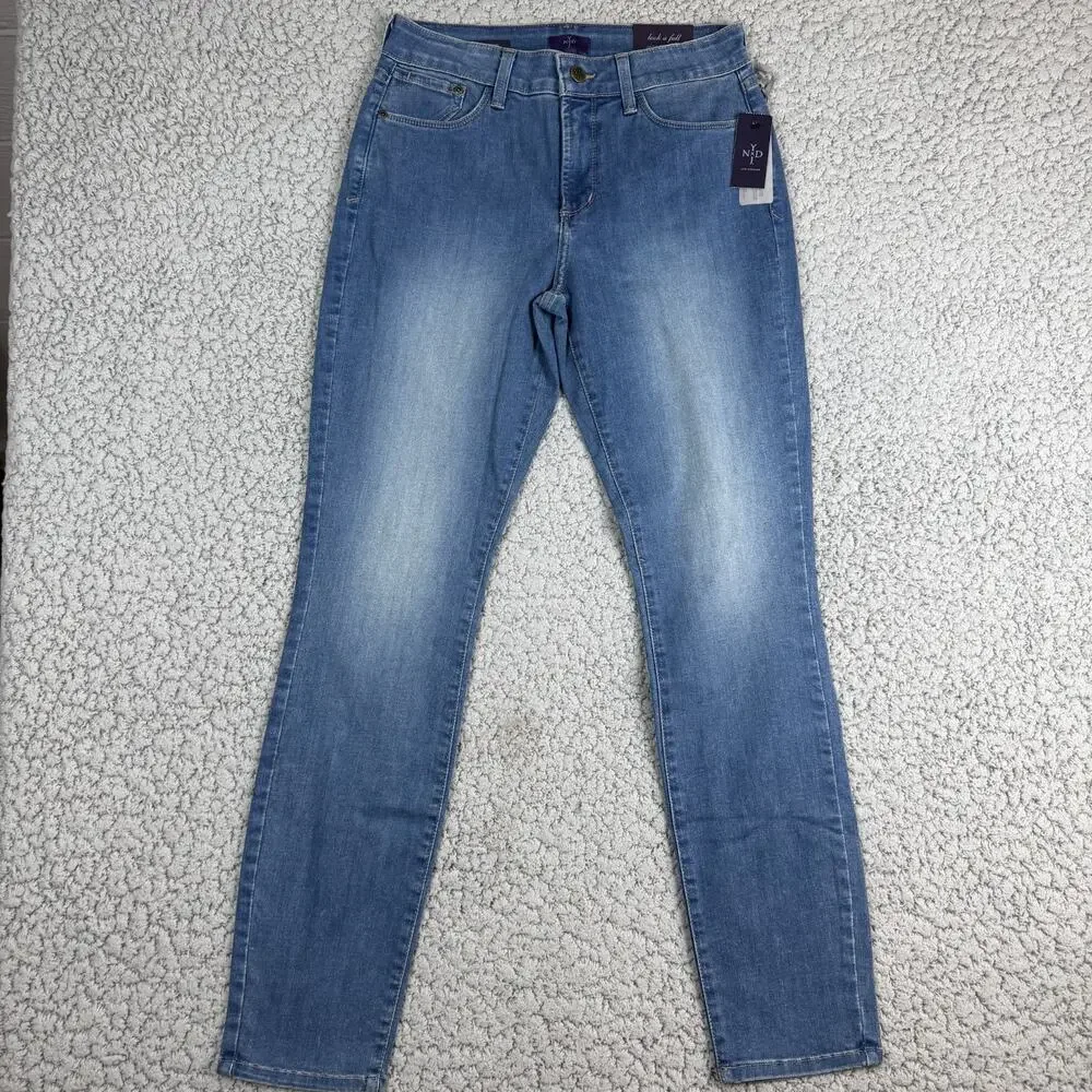 NYDJ Alina Legging Jeans Womens 6 Light Wash Denim Curvy Skinny